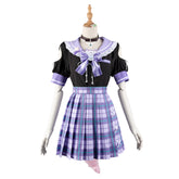 VTuber Host Hakui Koyori White Anime Cosplay Game Girl Plaid Skirt - Halloweez